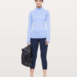 Lululemon Rest Less Mock Neck Hydrangea Blue
